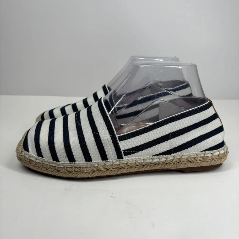 Vionic Valeri Women's US 7 Striped Casual Flats Slip-On Espadrille Comfort Shoes